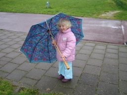 Dagmar is niet bang voor de regen